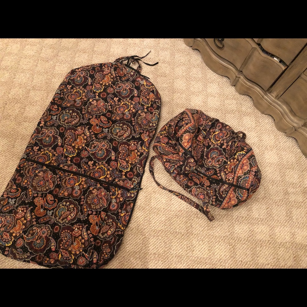 Vera Bradley garment and overnight bag